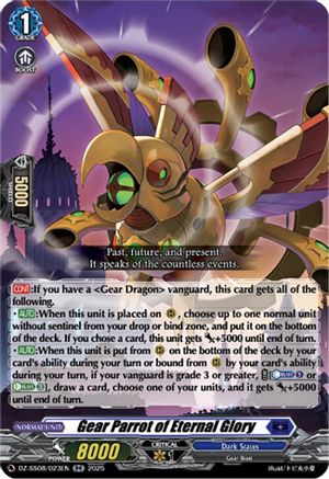 Gear Parrot of Eternal Glory - DZ-SS08/023EN - Double Rare