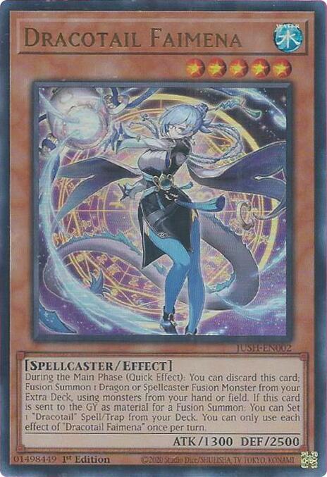 Dracotail Faimena - JUSH-EN002 - Ultra Rare - 1st Edition