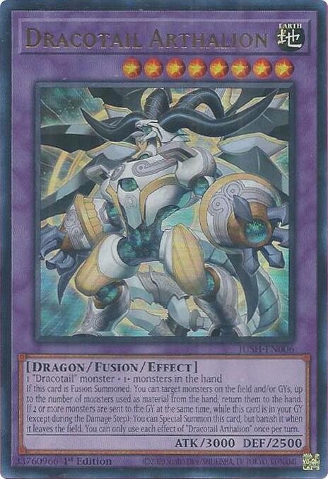 Dracotail Arthalion - JUSH-EN006 - Ultra Rare - 1st Edition