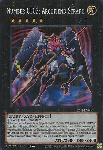 Number C102: Archfiend Seraph - JUSH-EN056 - Super Rare - 1st Edition
