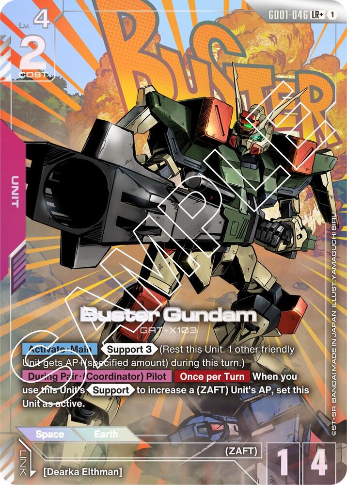 gundam yugioh cards 401 Games Canada - Buster Gundam (LR+) (Alternate Art) - GD01-046