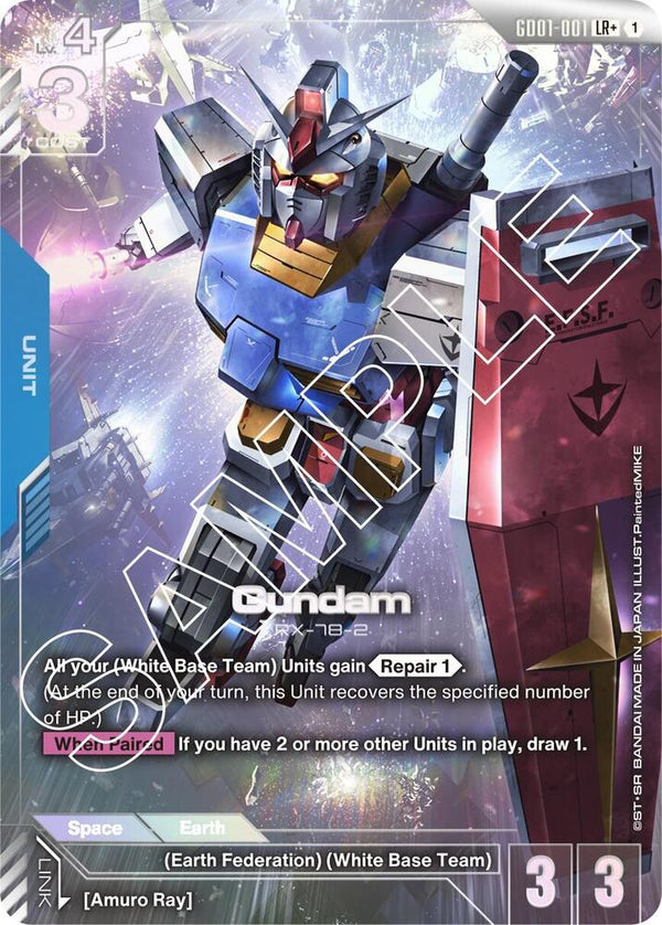 Gundam (GD01-001) (LR+) (Alternate Art) - GD01-001 - Legend Rare+