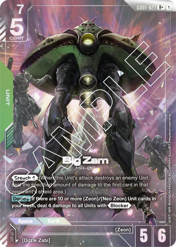 Big Zam (R+) (Alternate Art) - GD01-027 - Rare+
