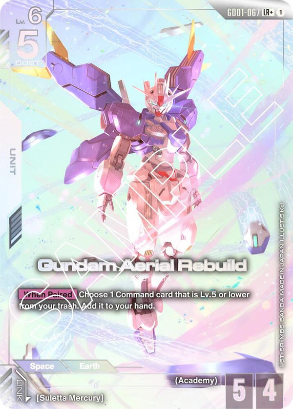 Gundam Aerial Rebuild (LR+) (Alternate Art) - GD01-067 - Legend Rare+