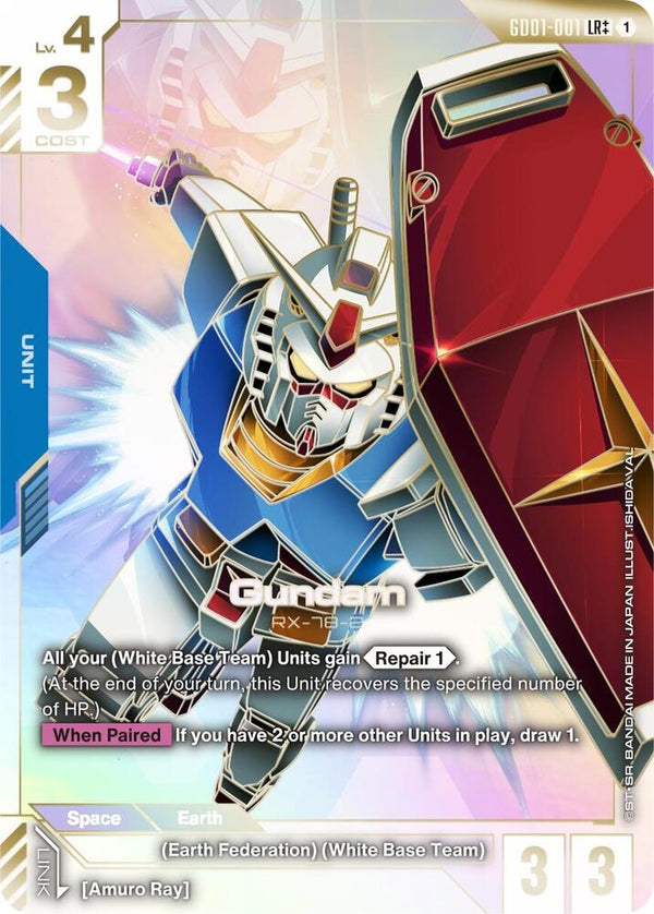 Gundam (GD01-001) (LR++) (Alternate Art) - GD01-001 - Legend Rare++