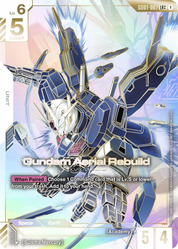 Gundam Aerial Rebuild (LR++) (Alternate Art) - GD01-067 - Legend Rare++