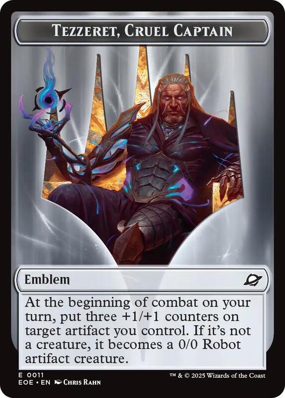 Robot // Emblem - Tezzeret, Cruel Captain Token (TEOE)