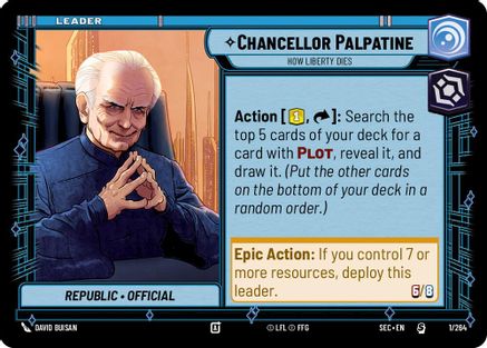 Chancellor Palpatine - How Liberty Dies - 1/264 - Special
