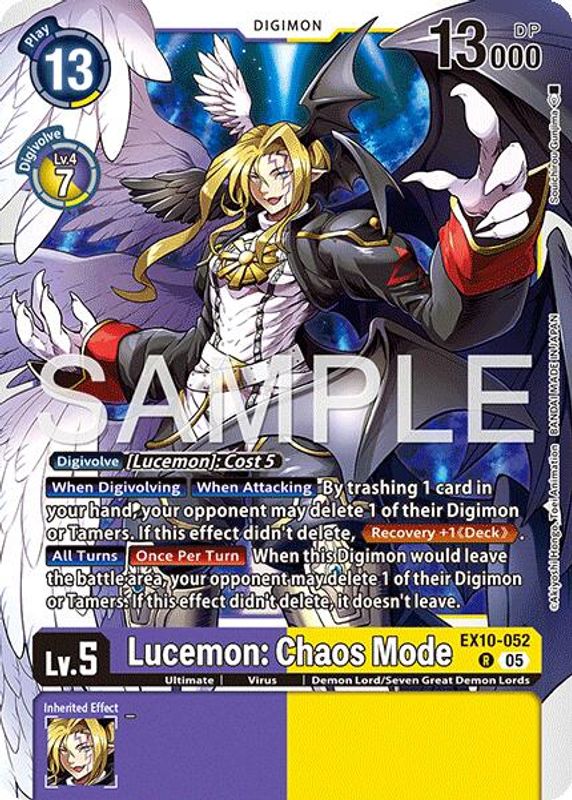 Lucemon: Chaos Mode - EX10-052 - Rare