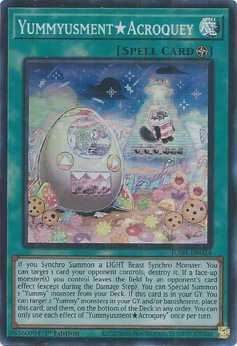 Yummyusment★Acroquey (SR) - JUSH-EN024 - Super Rare - 1st Edition