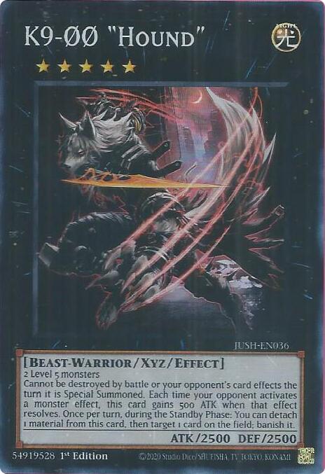 K9-00 "Hound" (SR) - JUSH-EN036 - Super Rare - 1st Edition