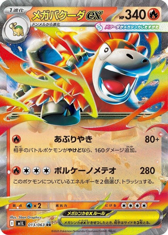 Mega Camerupt ex (Japanese) - 013/063 - Double Rare