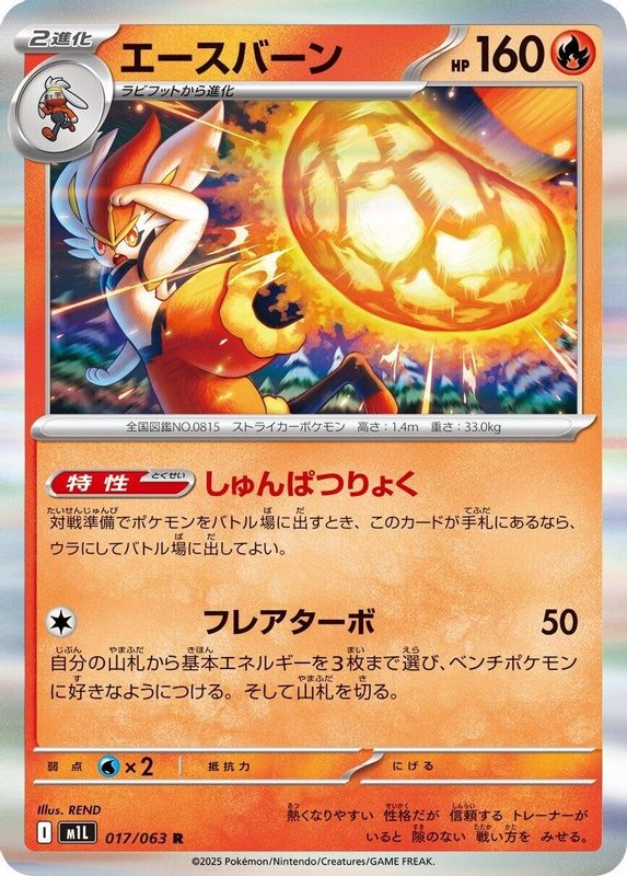 Cinderace (Japanese) - 017/063 - Rare