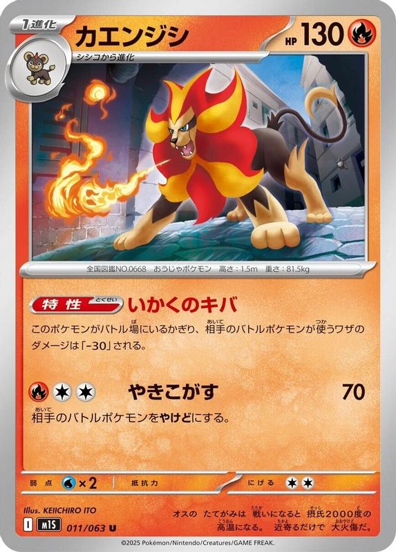 Pyroar (Japanese) - 011/063 - Uncommon