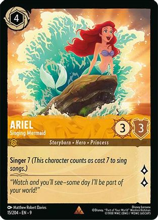Ariel (Singing Mermaid) (Fabled Reprint) - 15/204 - Rare