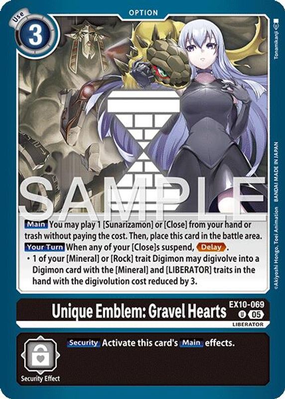 Unique Emblem: Gravel Hearts - EX10-069 - Uncommon