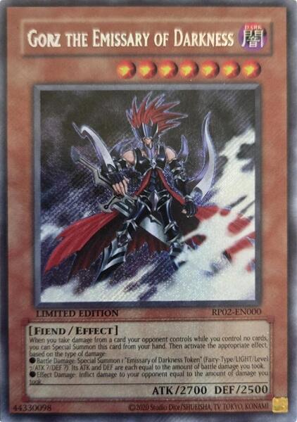 Gorz the Emissary of Darkness (2020 Date Reprint) - RP02-EN000 - Secret Rare
