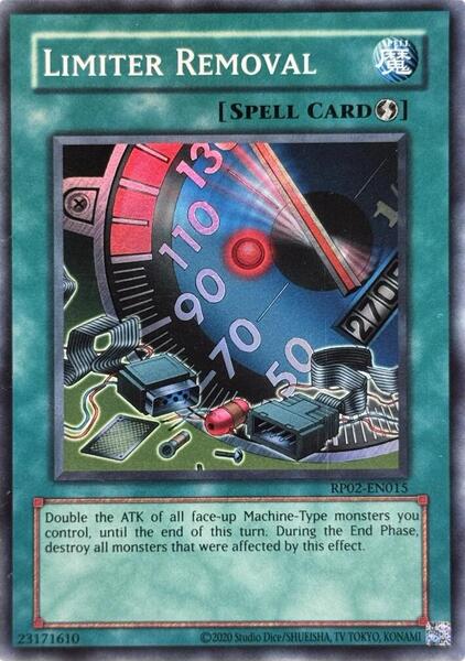 Limiter Removal (2020 Date Reprint) - RP02-EN015 - Super Rare