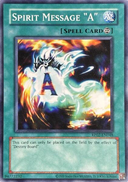 Spirit Message "A" (2020 Date Reprint) - RP02-EN048 - Common
