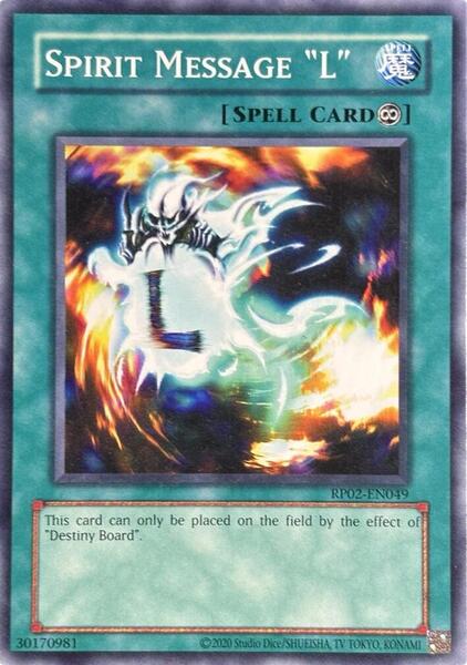 Spirit Message "L" (2020 Date Reprint) - RP02-EN049 - Common