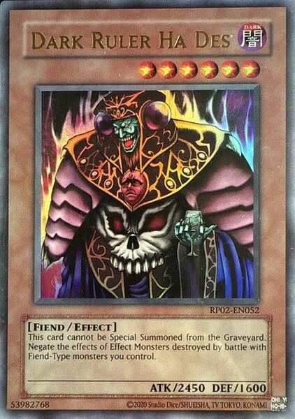 Dark Ruler Ha Des (2020 Date Reprint) - RP02-EN052 - Ultra Rare