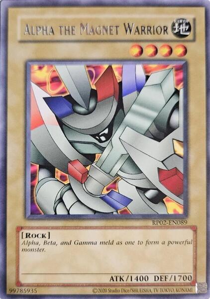 Alpha The Magnet Warrior (2020 Date Reprint) - RP02-EN089 - Rare