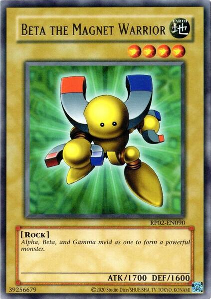 Beta The Magnet Warrior (2020 Date Reprint) - RP02-EN090 - Rare