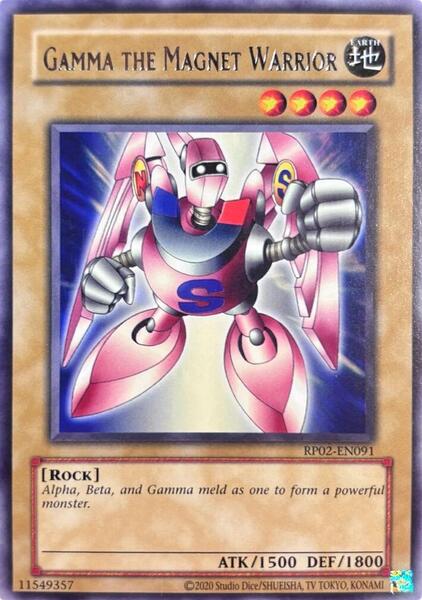 Gamma The Magnet Warrior (2020 Date Reprint) - RP02-EN091 - Rare