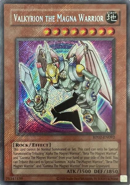 Valkyrion the Magna Warrior (2020 Date Reprint) - RP02-EN092 - Secret Rare