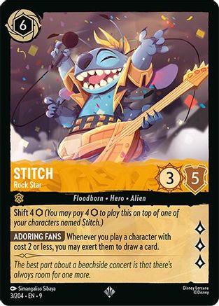 Stitch (Rock Star) (Fabled Reprint) - 3/204 - Super Rare