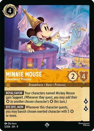 Minnie Mouse (Sweetheart Princess) - 5/204 - Super Rare