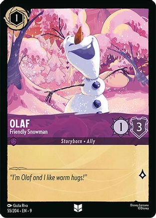 Olaf (Friendly Snowman) (Fabled Reprint) - 55/204 - Uncommon