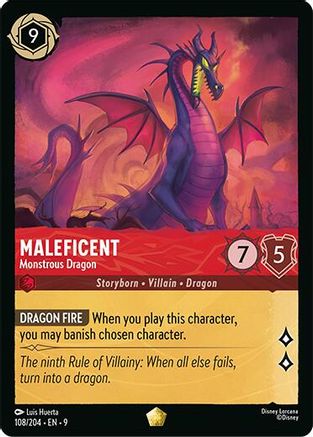 Maleficent (Monstrous Dragon) (Fabled Reprint) - 108/204 - Legendary