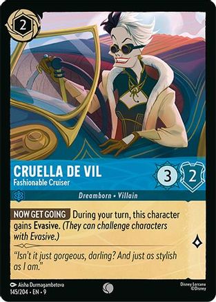 Cruella De Vil (Fashionable Cruiser) (Fabled Reprint) - 145/204 - Common