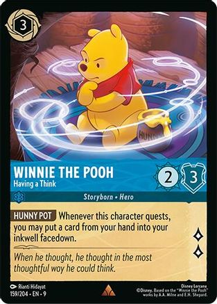 Winnie the Pooh (Having a Think) (Fabled Reprint) - 159/204 - Rare
