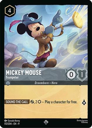 Mickey Mouse (Trumpeter) (Fabled Reprint) - 172/204 - Super Rare