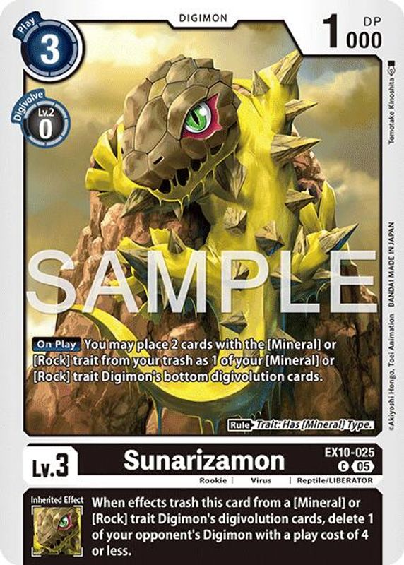 Sunarizamon - EX10-025 - Common