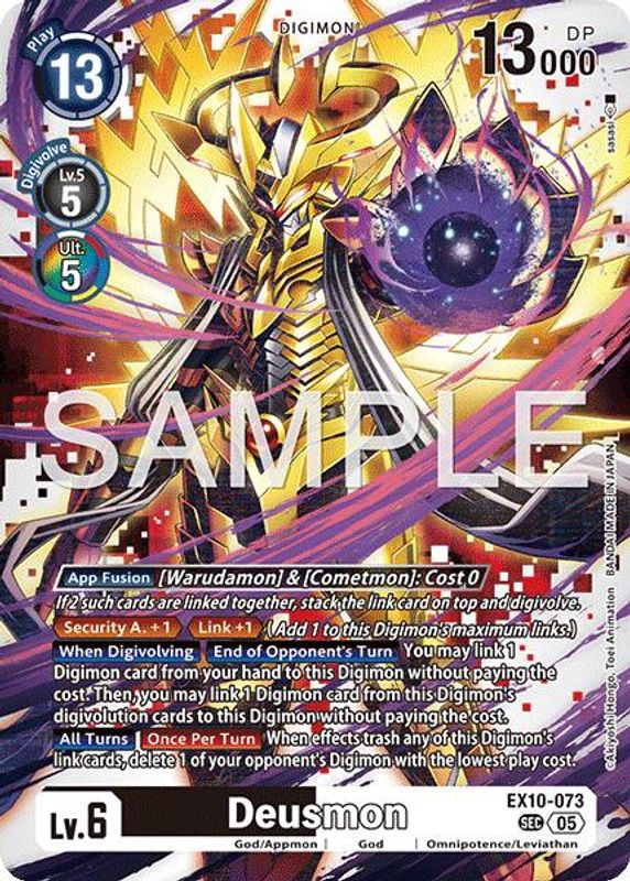 Deusmon - EX10-073 - Secret Rare