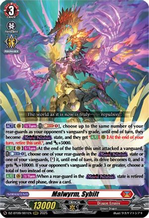 Malwyrm, Sybilt - DZ-BT09/001EN - Triple Rare