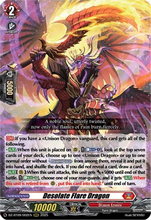 Desolate Flare Dragon - DZ-BT09/002EN - Triple Rare