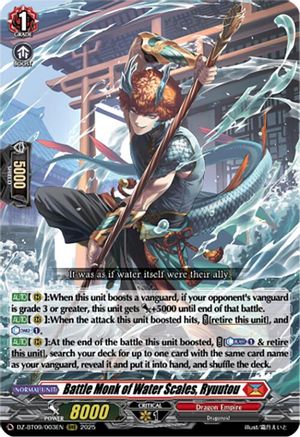 Battle Monk of Water Scales, Ryuutou - DZ-BT09/003EN - Triple Rare