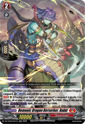 Demonic Dragon Berserker, Bakki - DZ-BT09/021EN - Double Rare