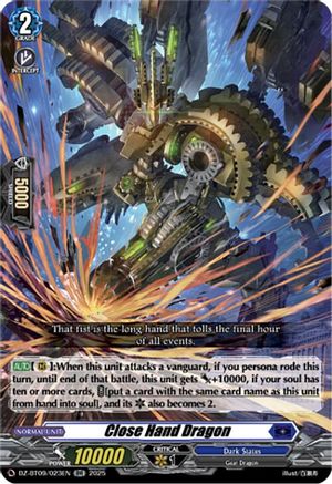 Close Hand Dragon - DZ-BT09/023EN - Double Rare