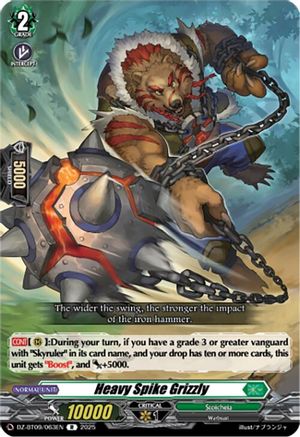 Heavy Spike Grizzly - DZ-BT09/063EN - Rare