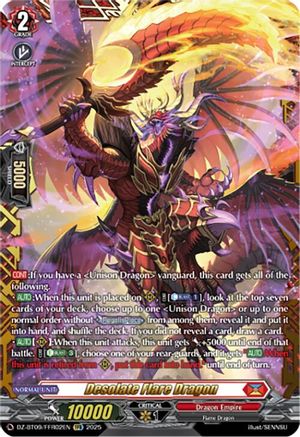 Desolate Flare Dragon (FFR) - DZ-BT09/FFR02EN - Double Frame Rare