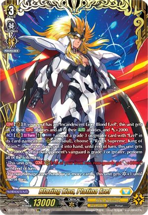Blazing Lion, Platina Ezel (FFR) - DZ-BT09/FFR11EN - Double Frame Rare