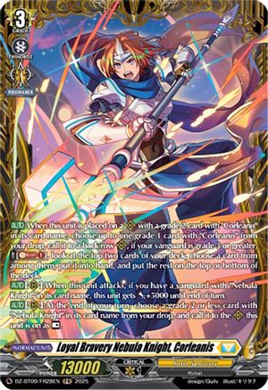 Loyal Bravery Nebula Knight, Corleanis (FR) - DZ-BT09/FR28EN - Frame Rare