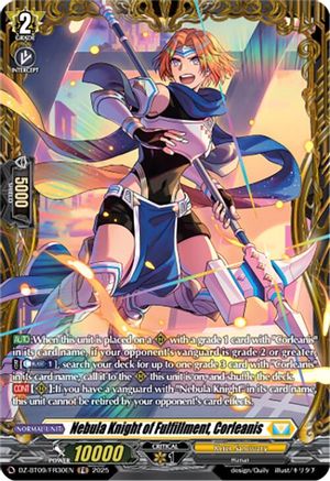 Nebula Knight of Fulfillment, Corleanis (FR) - DZ-BT09/FR30EN - Frame Rare
