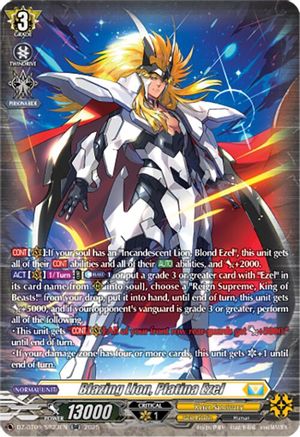 Blazing Lion, Platina Ezel (SR) - DZ-BT09/SR23EN - Silver Rare
