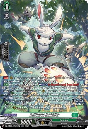 Follower Rabbits (SR) - DZ-BT09/SR39EN - Silver Rare